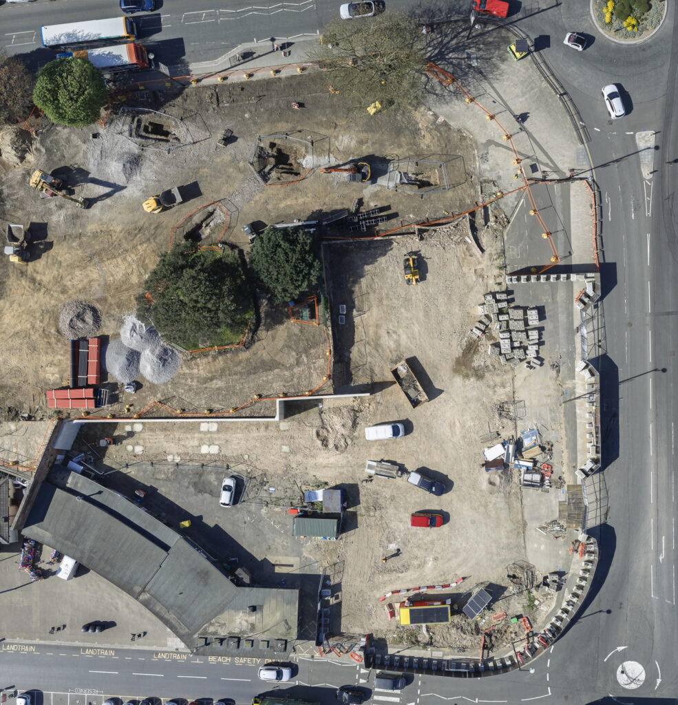 Sea Road Construction site from the air - April 2026