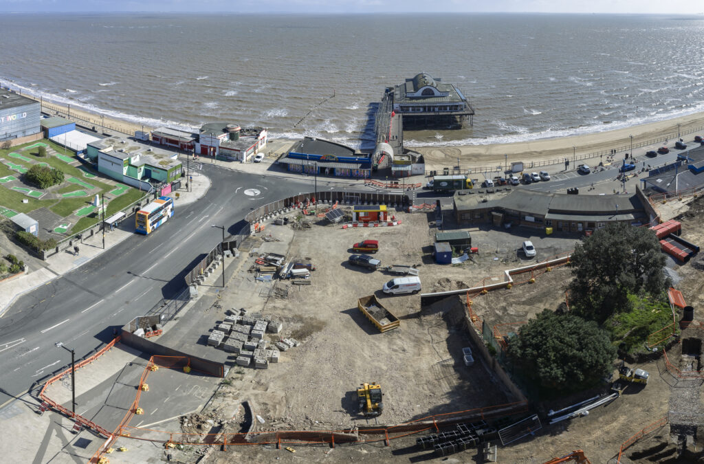 Sea Road Construction site from the air - April 2026