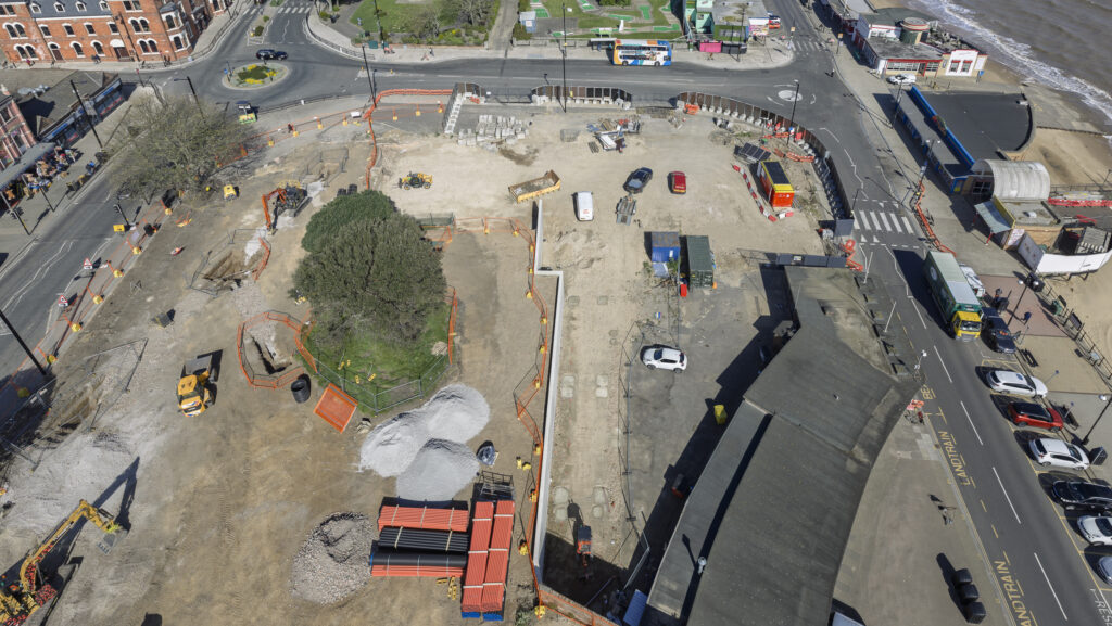 Sea Road Construction site from the air - April 2026