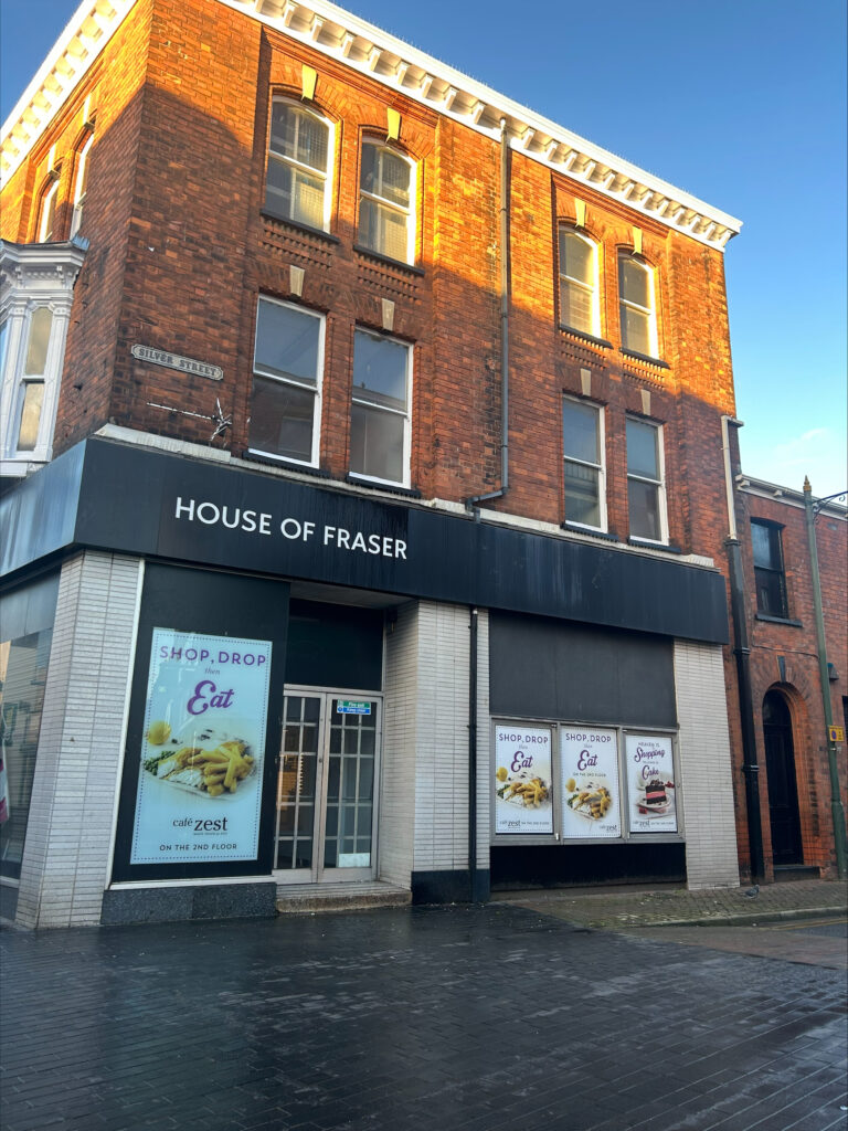 End of the former House of Fraser building