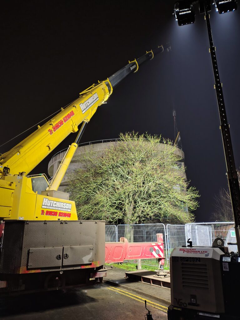 Carpark demolition at night - Feb 2026