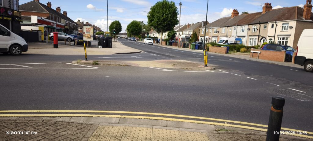 Image of Cross Coates Road junction with Yarborough Road