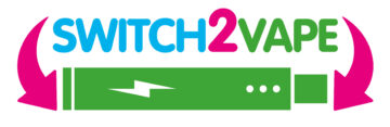 Switch 2 Vape logo with arrows pointing to a vape icon.