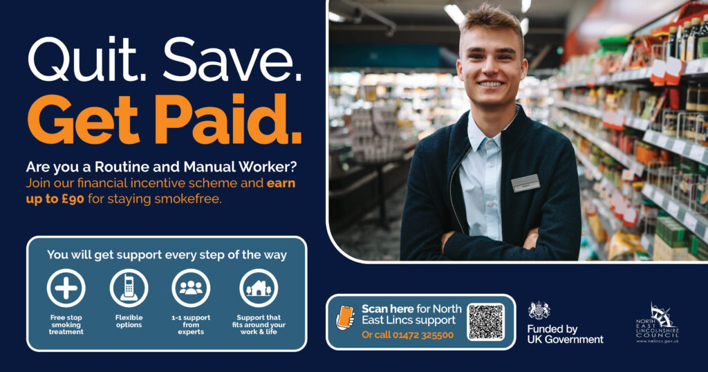 Calling routine and manual workers! Earn up to £90 to stay smokefree
