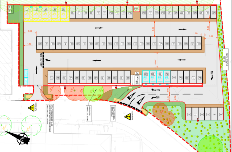 Image showing the design for the surface level car park at Abbey Walk