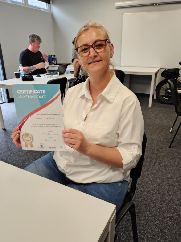 ‘I am proof it can be done and I have no willpower at all’ – one-year smokefree milestone celebration for Tracey