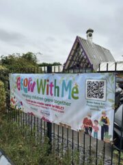 One of the new banners outside Pennells Garden Centre
