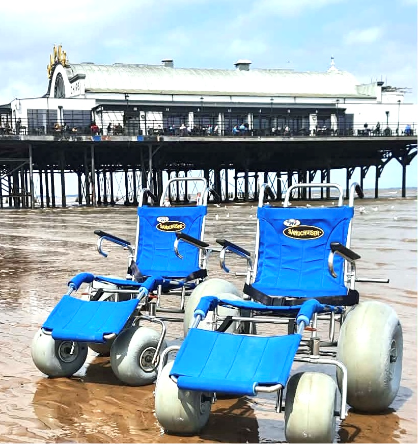 Wheelchairs on the beach