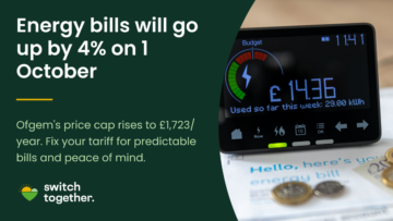 Digital image - energy bills will go up by 4% on 1 October