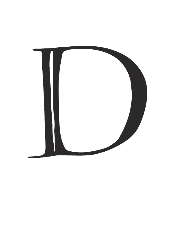 Letter D in grimsby alphabet