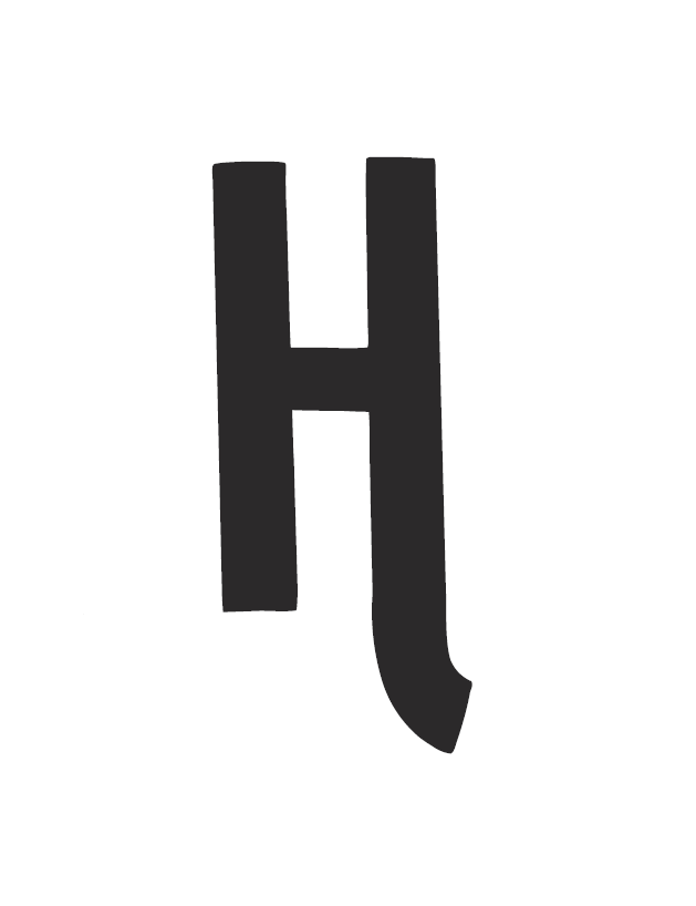 Letter H in grimsby alphabet