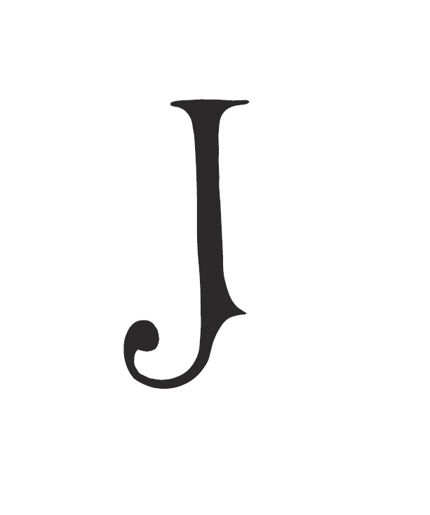 Letter J in grimsby alphabet