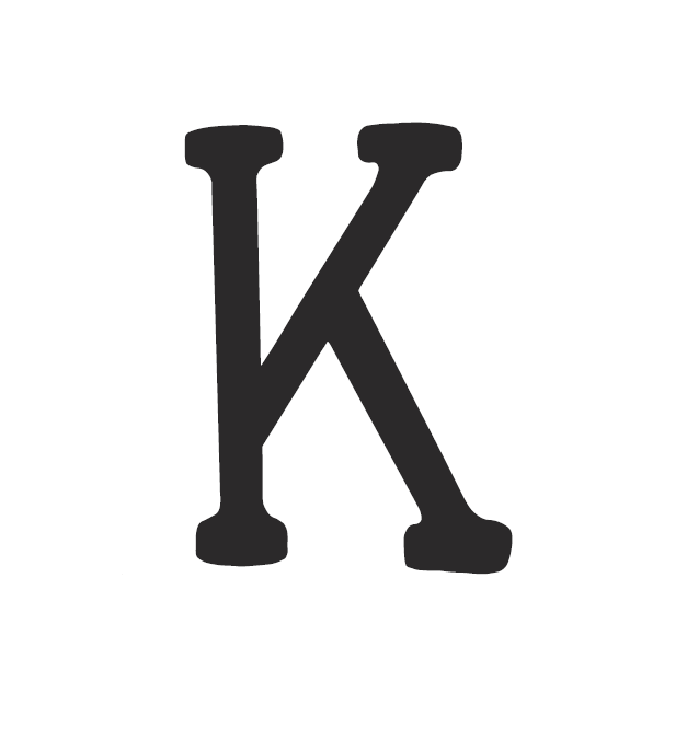 Letter K in grimsby alphabet
