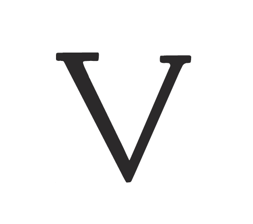 Letter V in grimsby alphabet
