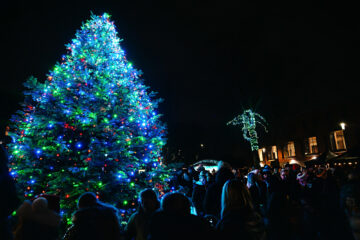 Christmas tree in Grimsby, photo credit: Emma Gibson