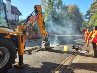 Image of work underway on Welholme Road